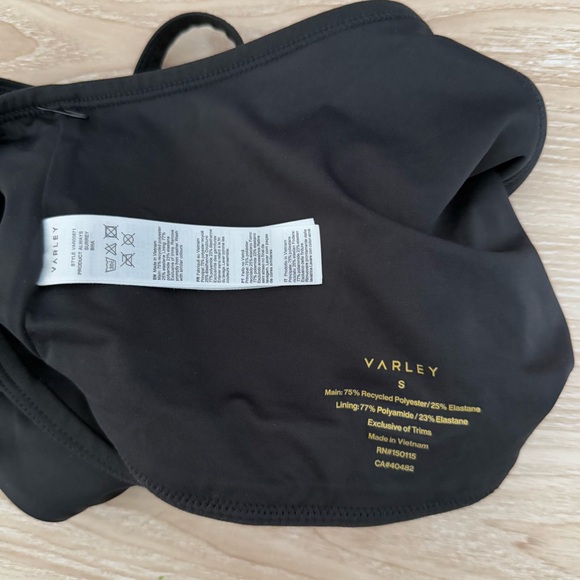 Varley Small Always Surrey Bra Black Active Workout Gym Pilates Yoga - Picture 4 of 5